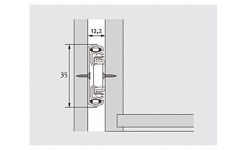 Направляющая телескопическая L-300мм Н-35мм  ДС СтандартЛайн