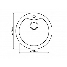 Мойка BRETTA RONDO 485*485 коричневый