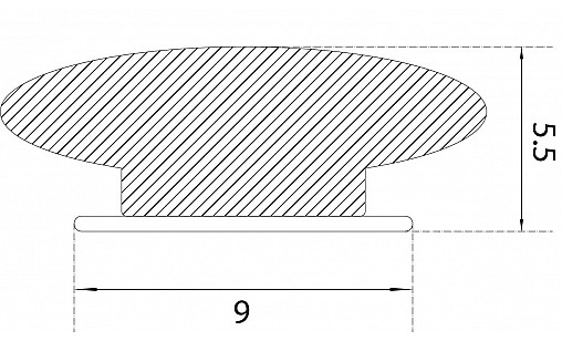 Відбійник Баварія / Модена L-5,5м Коричневий з основою під паз ДС ПрофіЛайн Відбійник Баварія / Модена L-5,5м Коричневий з основою під паз ДС ПрофіЛайн