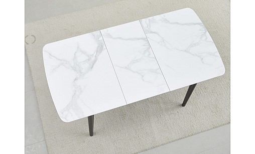 Стол обеденный Askold 1200(1600)*800*760 BL White Glossy Стол обеденный Askold 1200(1600)*800*760 BL White Glossy