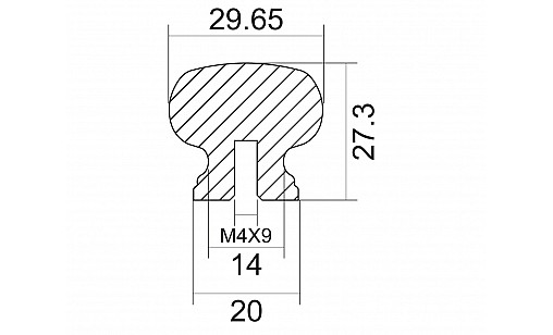 Ручка кнопка K 6028 BLKM кнопка Чёрный Матовый ДС