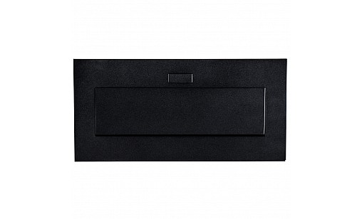 Блок врезной на 3 розетки с подъемной крышкой Чёрный