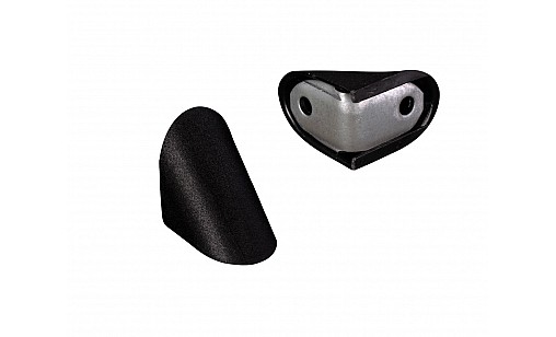 Уголок металлический одинарный с накладкой чёрный ДС NEW