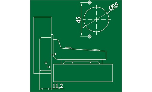 Петля накладная Push On ДС СтандартЛайн
