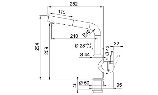 Смеситель Franke 115.0595.088 Urban белый