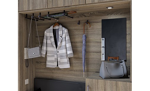 Труба квадратная к системе для прихожей WLP 15/565 BLKM Чорный Матовый ДС Труба квадратная к системе для прихожей WLP 15/565 BLKM Чорный Матовый ДС