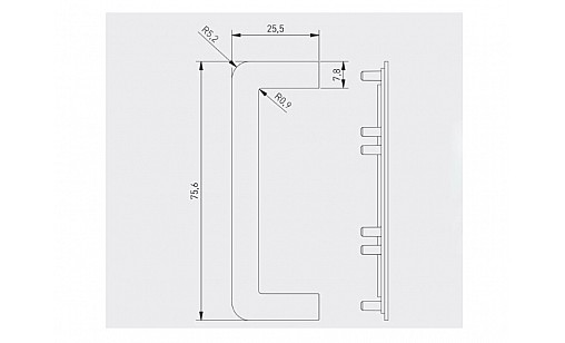 Заглушка до профілю VELLO C чорний матовий (10шт) GTV PA-ZASVELLO-CN-20М