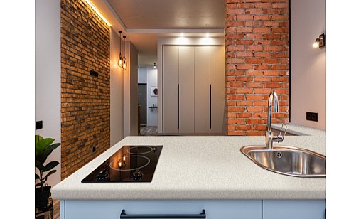 Столешница LUXEFORM S501 Камень Гриджио Бежевый 2U R6 4200х600х28 мм влагост.