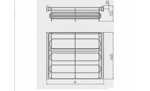 Полка для обуви без направляющих SMART 600 мм белый W-WOBU60-BP-10 GTV