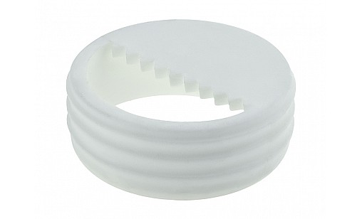 Навіс врізний d = 30х11 мм з зубчастою опорою пластик білий 105-03-06-302
