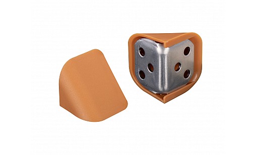 Уголок металлический двойной с накладкой ольха  ДС NEW