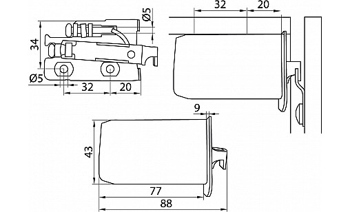 Вушко регульоване Сірий Металік ДС ОптимаЛайн