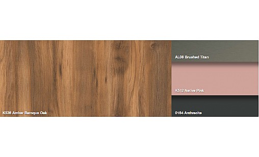 Столешница KronoSpan K536 RW Дуб Барокко Янтарный 1U R3,3 4100х600х38 мм влагост.