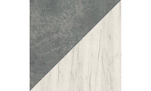 Стінова панель K207 RS/K001 FP Галактика Сіра / Дуб Крафт Білий (Двосторонній) 4100х640х10 мм KronoSpan