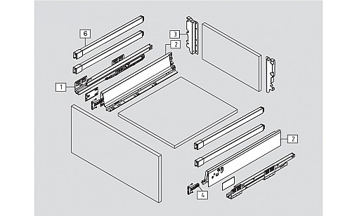 ДТС КОМПЛЕКТ: Тандембокс белый L-400/224 ВЫСОКИЙ с двумя КВАДРАТНЫМИ релингами MM014004DD1(E01) ДТС КОМПЛЕКТ: Тандембокс белый L-400/224 ВЫСОКИЙ с двумя КВАДРАТНЫМИ релингами MM014004DD1(E01)