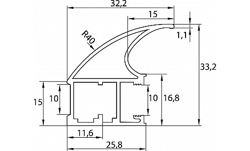 Профіль вертикальний ХВИЛЯ L-5,1м Венге ДС СтандартЛайн Профіль вертикальний ХВИЛЯ L-5,1м Венге ДС СтандартЛайн