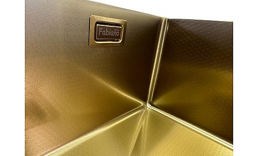 Мойка нержавеющая FABIANO Quadro 53 Celldecor Nano Gold 8216.401.1669