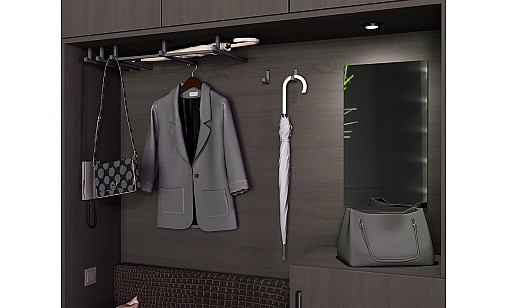 Гачок до системи для передпокою WL 12/L GRM Графіт Матовий ДС Гачок до системи для передпокою WL 12/L GRM Графіт Матовий ДС