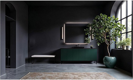 Фасад МДФ LUXEFORM MT-083 iS Оксамитовий Зелений Матовий (пластик в декор) 17,7 мм - idea