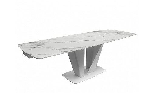 Стіл обідній Lamberg 1600(2400)*900*750 Snow White Matt/white legs Стіл обідній Lamberg 1600(2400)*900*750 Snow White Matt/white legs