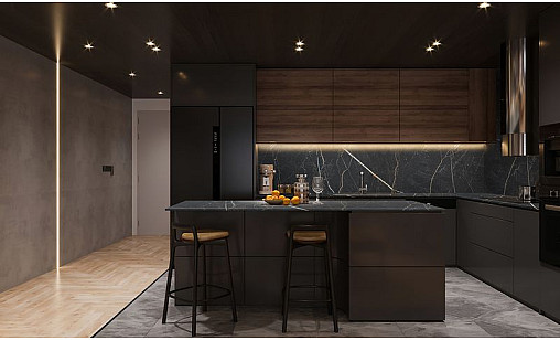 Столешница LUXEFORM S155 Мрамор Ричмонд 2U R3 4200х800х18 мм влагост. Столешница LUXEFORM S155 Мрамор Ричмонд 2U R3 4200х800х18 мм влагост.