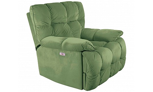 Крісло реклайнер електро Зелене