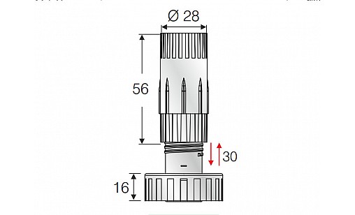 Ножка для шкафов (разборн) h-80мм черная (75-105мм) 104-01-21-301