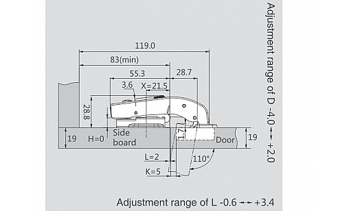 ДТС Завіса кутова 90* С80J675 S10HH