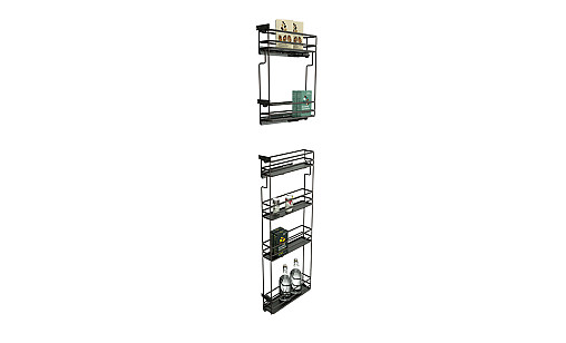 Колона 150/6  чорний хром/антрацит H-1900 мм pull out Hettich Ovalina O-412CPNNMHF Siderplast