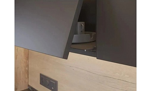 Відбійник накладний з каучуковим закінченням, довгий, антрацит SALTO NOVA AM-SVN-DL-GM-60 GTV