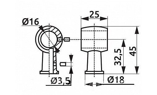Тримач релінгу "Ретро" чорний 12.110-012