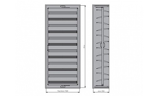 Поворотна полиця для взуття GTV ELITE (8 полиць) Антрацит WG-OBR8-60 GTV Поворотна полиця для взуття GTV ELITE (8 полиць) Антрацит WG-OBR8-60 GTV