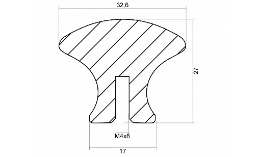 Ручка кнопка K 6041 GR Графит ДС