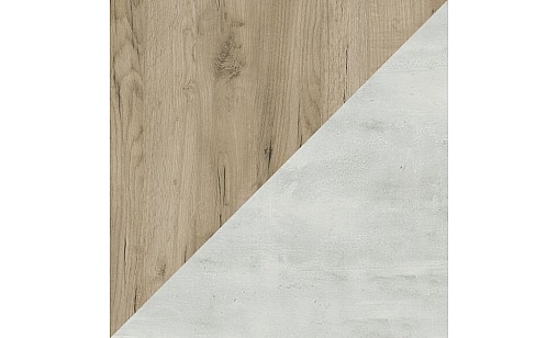 Стінова панель K002 FP/K028 SU Дуб Крафт Сірий / Портланд (Двосторонній) 4100х640х10 мм KronoSpan