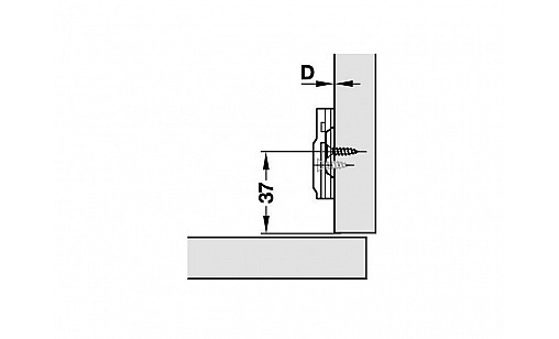 Монтажна планка METALLA SM N хрестова 0 мм сталь нікельована під шуруп 315.98.520 Hafele