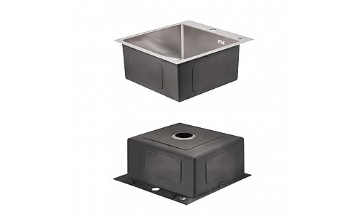 Мойка нержавеющая LIDZ H5050 Brush 3,0/1,0 мм с корзиной и дозатором Мойка нержавеющая LIDZ H5050 Brush 3,0/1,0 мм с корзиной и дозатором