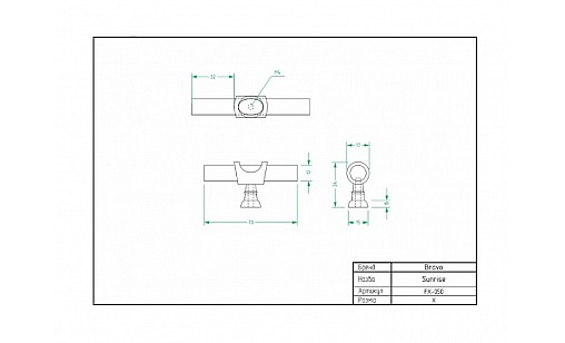 Ручка Bravo Sunrise матове золото FX-050-16
