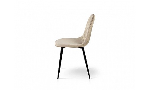 Стілець МАРС чорний/велюр мокрий пісок