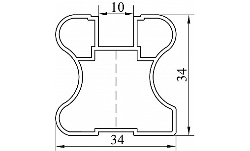 Профиль вертикальный закрытый L-5,1м Венге ДС ОптимаЛайн Профиль вертикальный закрытый L-5,1м Венге ДС ОптимаЛайн
