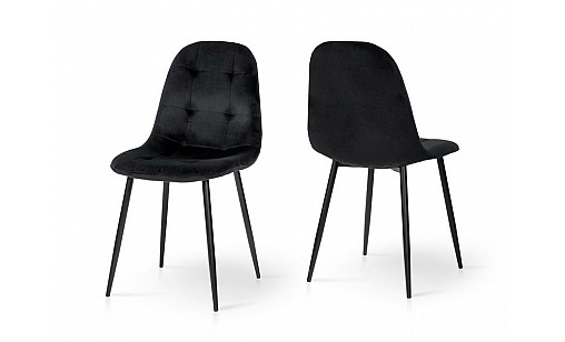 Стілець КВЕСТ чорний/велюр чорний