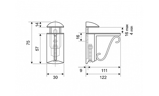 Полицетримач пелікан M007 AB Латунь ДС Стандарт Лайн