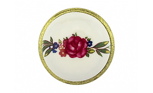 Ручка кнопка DG 196 G4/MLK6 Бронза Античная/Роза Красная ДС СтандартЛайн