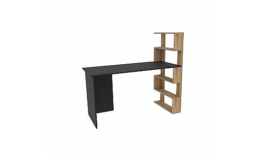 Комп'ютерний стіл Robert правий Чорний/Дуб Тахо