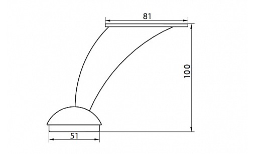 Ножка мебельная DZ 18 G2 Хром Н=100 мм ДС