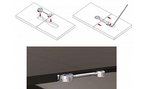 Стяжка для тонких столешниц (HPL) Italiana Ferramenta d20мм (2 шт)
