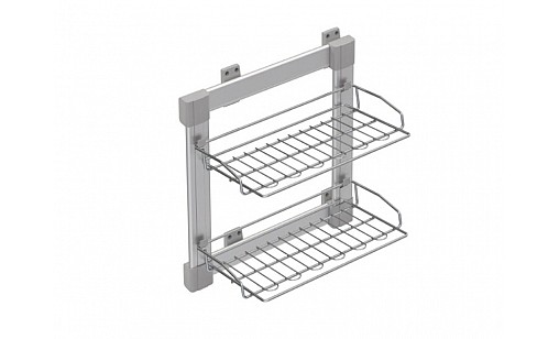 S-6281-G Держатель обуви выдвижной 2пол. ЛЕВ. 300-510*520 алюминий