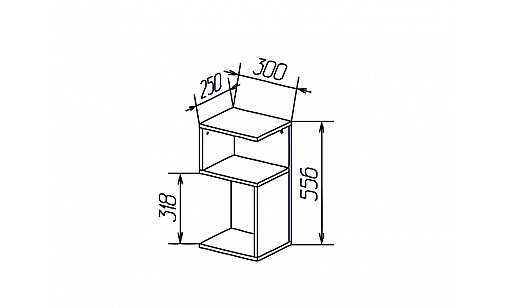 Тумба прикроватная Lana Дуб Сонома