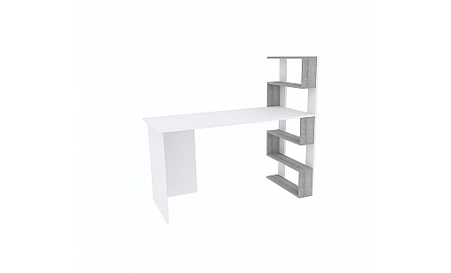 Компьютерный стол Robert правый Белый/Монолит