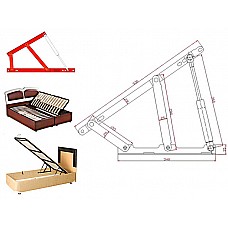 Механизм подъема кровати на газовых амортизаторах МТ-046 нагрузка 500N (50кг)