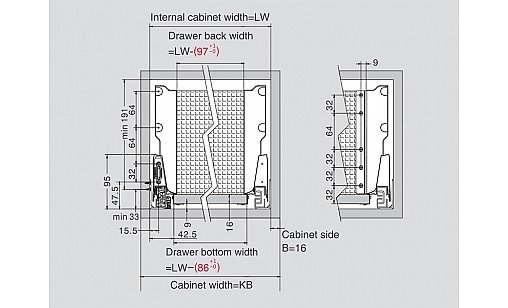 ДТС КОМПЛЕКТ: Тандембокс белый L-400/224 ВЫСОКИЙ с двумя КВАДРАТНЫМИ релингами MM014004DD1(E01) ДТС КОМПЛЕКТ: Тандембокс белый L-400/224 ВЫСОКИЙ с двумя КВАДРАТНЫМИ релингами MM014004DD1(E01)